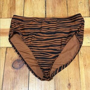 Target Brown and Black Bikini Swim Bottoms